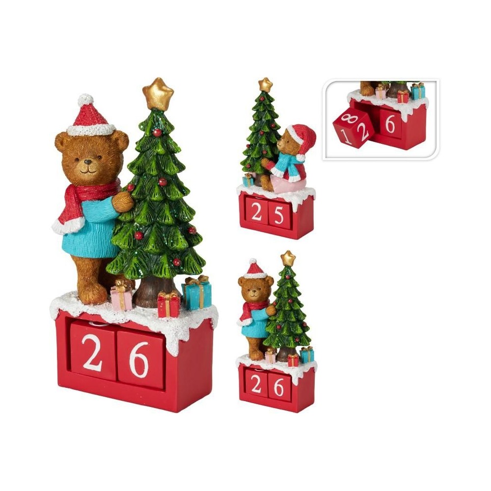CALENDARIO AVVENTO LEGNO ORSETTO H.23.5